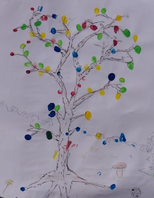 L'arbre de vie réalisé par les enfants